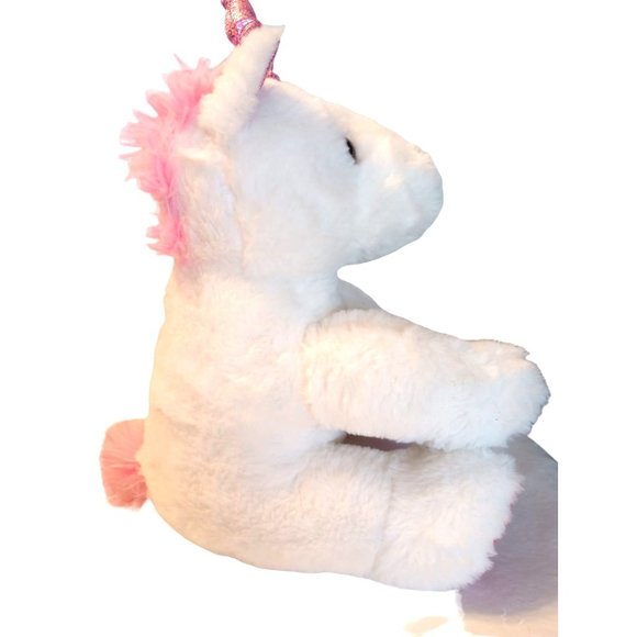 Kellytoy White/Pink Unicorn 10" Plush Toy - Picture 2 of 3